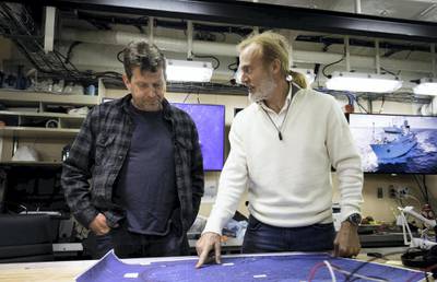 Victor Vescovo discusses plans for the Southern Ocean dive.  Courtesy: The Five Deeps Expedition
