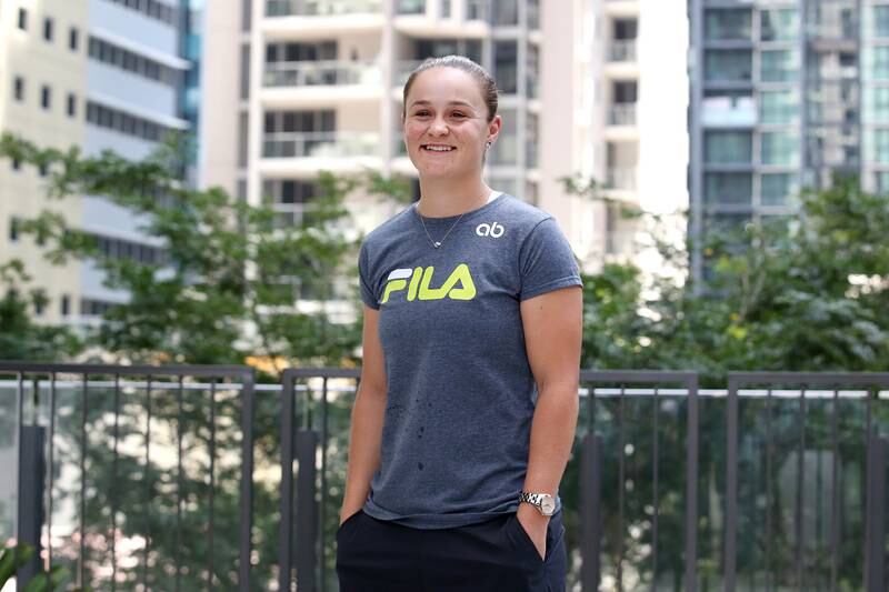 Ashleigh Barty during a press conference in Brisbane. EPA