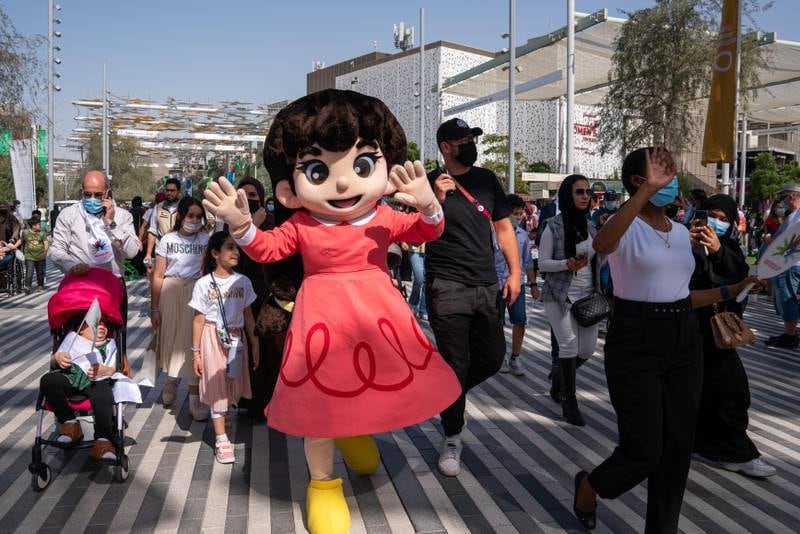 An event to mark Rare Disease Day involved a parade through the Mobility District at Expo 2020 Dubai. Photo: Expo 2020 Dubai