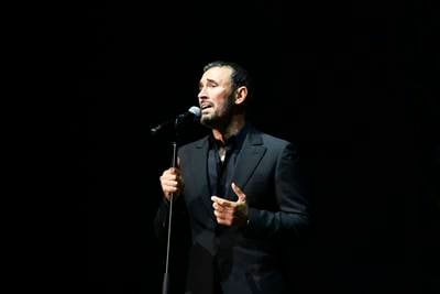 Iraqi singer Kadim Al Sahir will perform an intimate show at Dubai Opera. Khushnum Bhandari / The National

