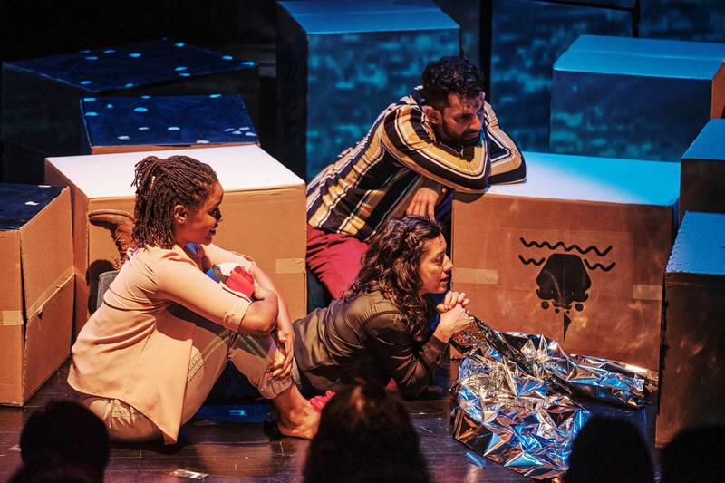 The performance also incorporates the personal displacement histories of its actors, who hail from Syria, El Salvador, Lebanon and Rwanda. Waleed Shah