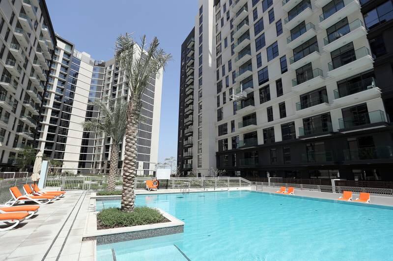 Expo Village is made up of 15 mid-rise buildings divided into four clusters. Each cluster has its own swimming pool.