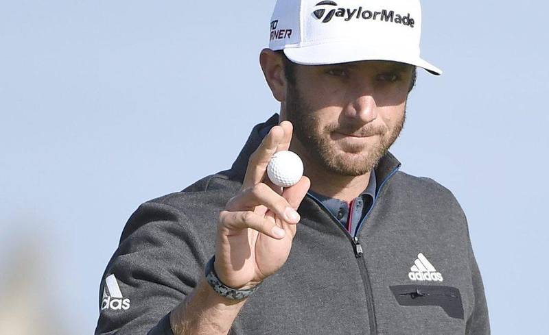 Leader Dustin Johnson will be paired with Danny Willett and will tee off at 6pm (UAE). Facundo Arrizabalaga / EPA  