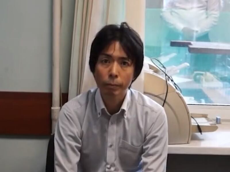 A screengrab showing Motoki Tatsunori, from footage provided by FSB.