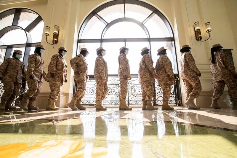 The Sheikha Fatima bint Mubarak Peace and Security Programme cadets at the International Conference on Women, Peace and Security in Abu Dhabi.