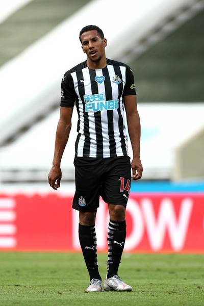 Isaac Hayden - 7: Newcastle always feel a stronger outfit with Hayden sitting in front of the defence winning tackles and keeping things simple with the ball. Getty