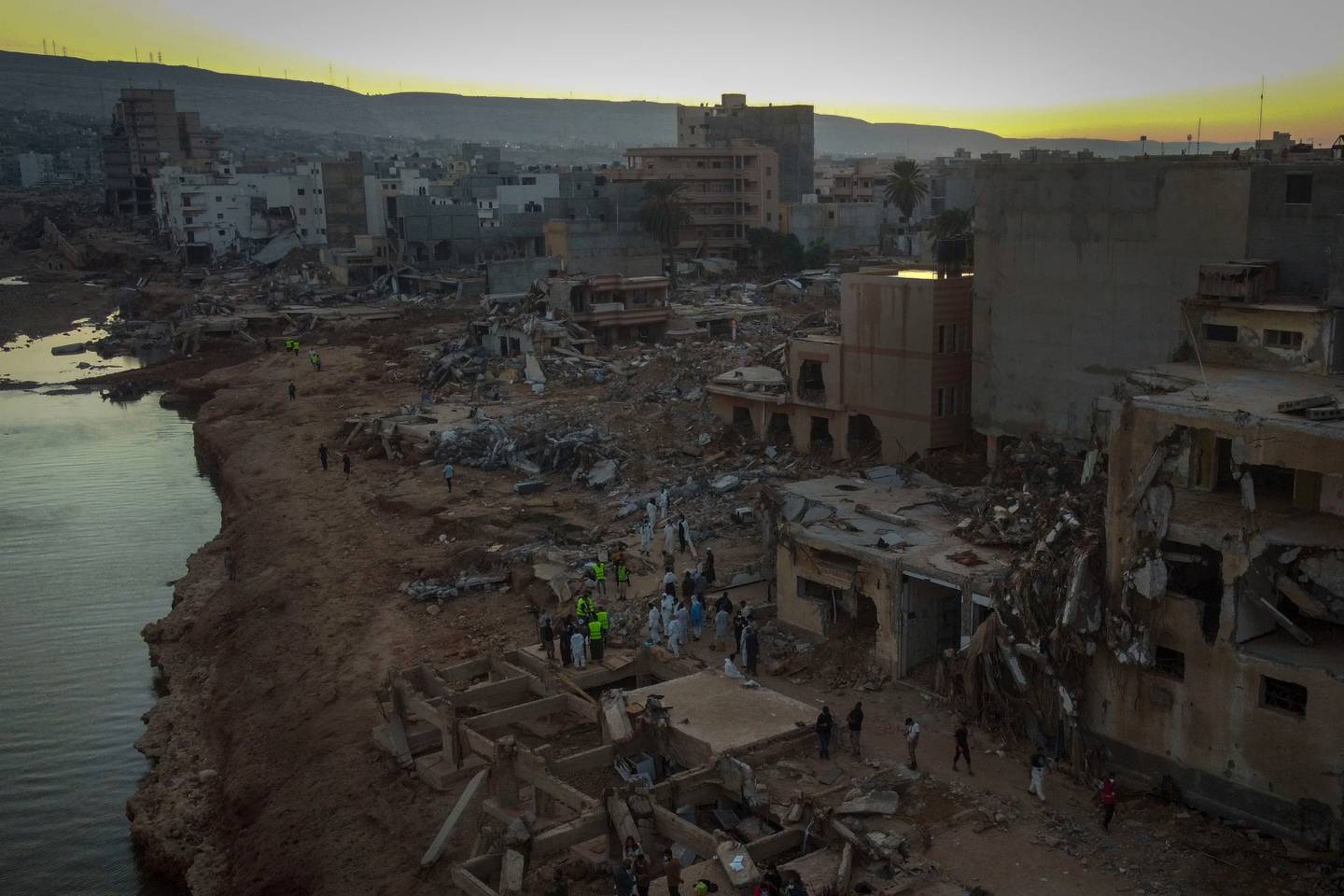'It's hard to describe the smell of death': The National reports from Derna amid flood chaos