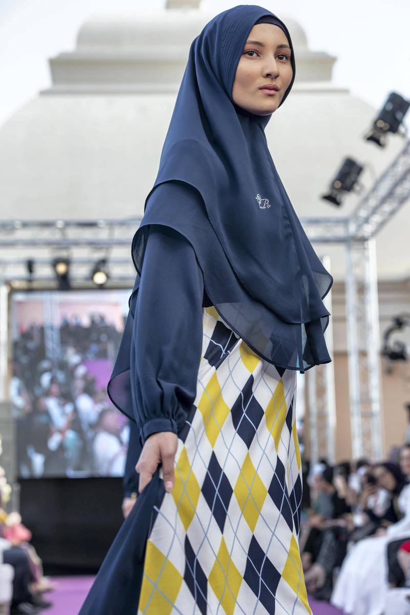 DUBAI, UNITED ARAB EMIRATES. 07 MARCH 2019. Dubai Modest Fashion Week Day 1 at the Emerald Palace Kempinski. CR Traveller Show. (Photo: Antonie Robertson/The National) Journalist: Patrick Ryan. Section: National.