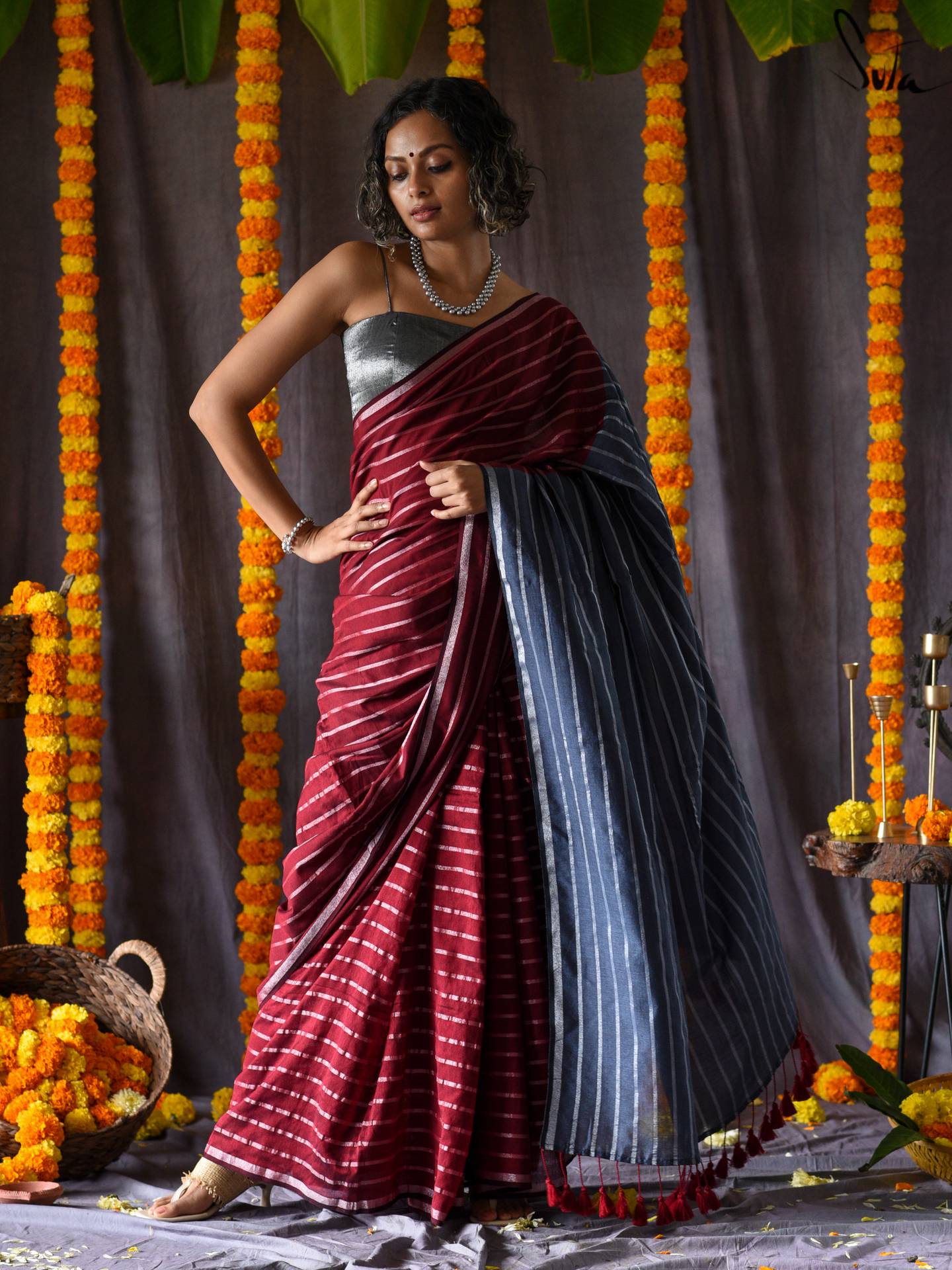 A sari with a light drape from Suta. Photo: Suta