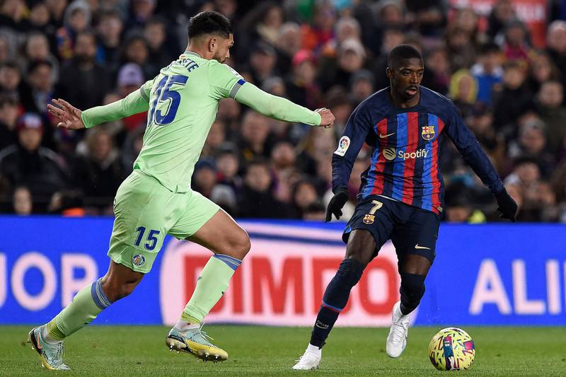 Ousmane Dembele 6: Took Barca’s first strike on goal after 7. Booked after 67 following a poor challenge on Alderete. Can mesmerize but the end product wasn’t there. AFP