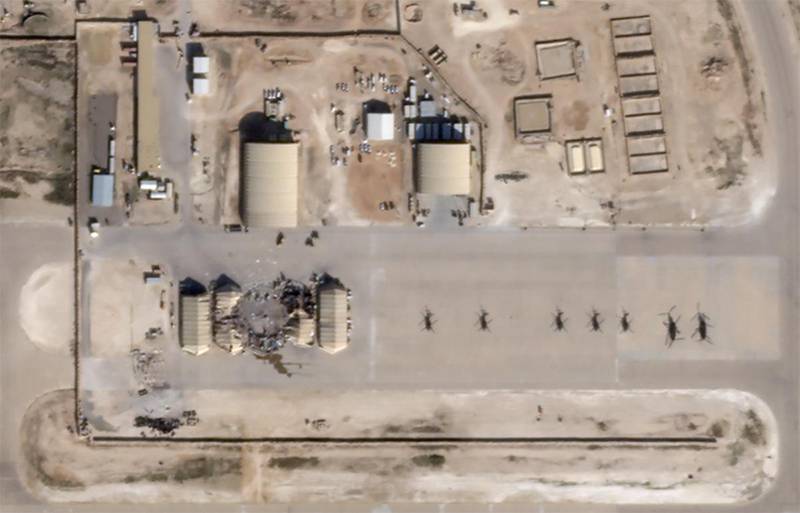 This satellite image reportedly shows damage to the Ain al-Asad US airbase in western Iraq, after being hit by rockets from Iran. AFP