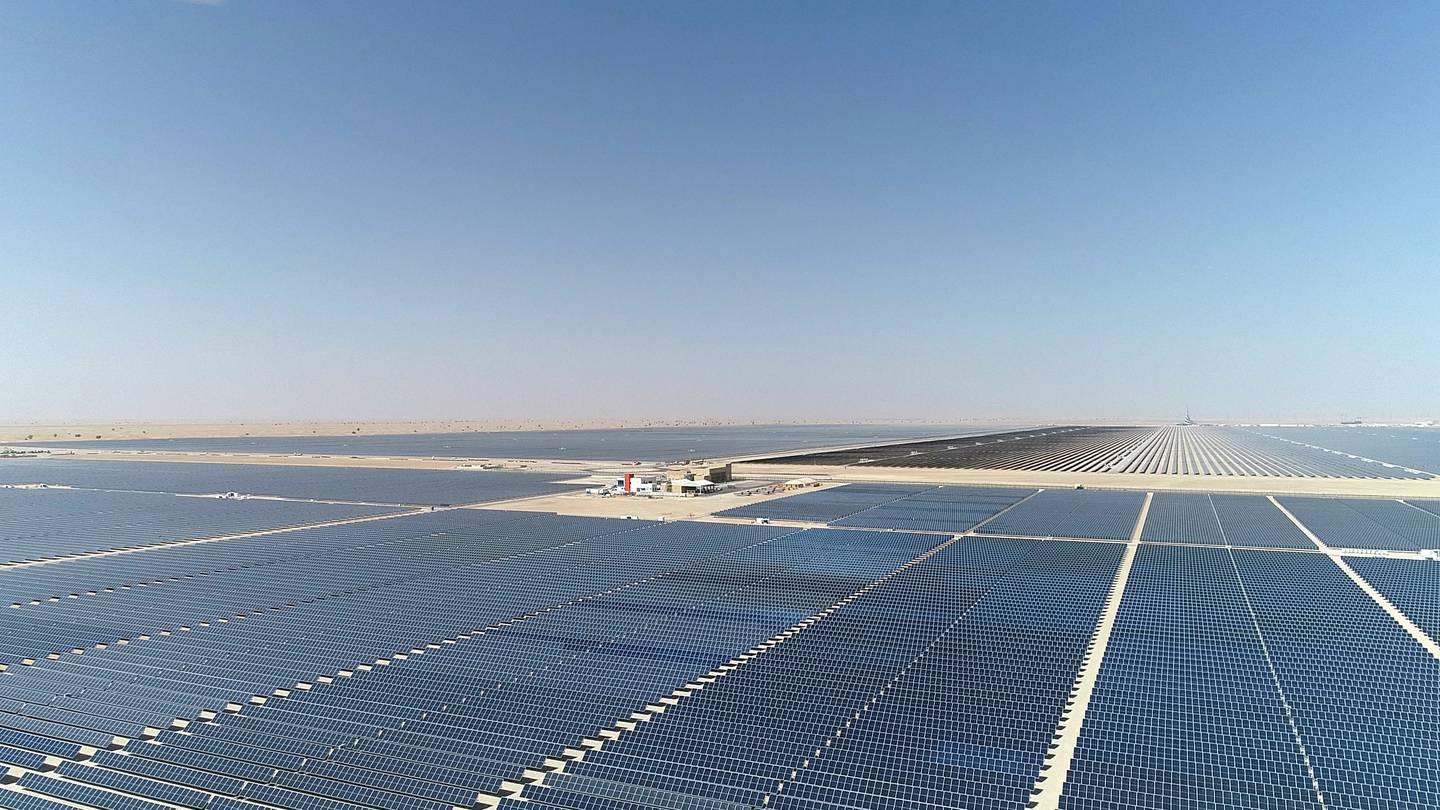 Mohammed bin Rashid Al Maktoum Solar Park, 50km south of Dubai. Photo: Dewa