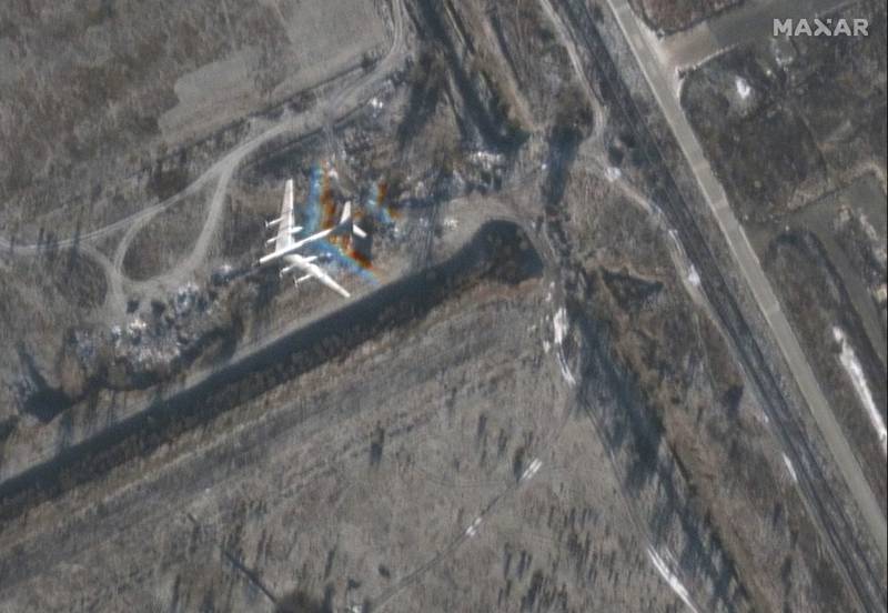 A satellite image of the Engels air base taken on December 5. AFP