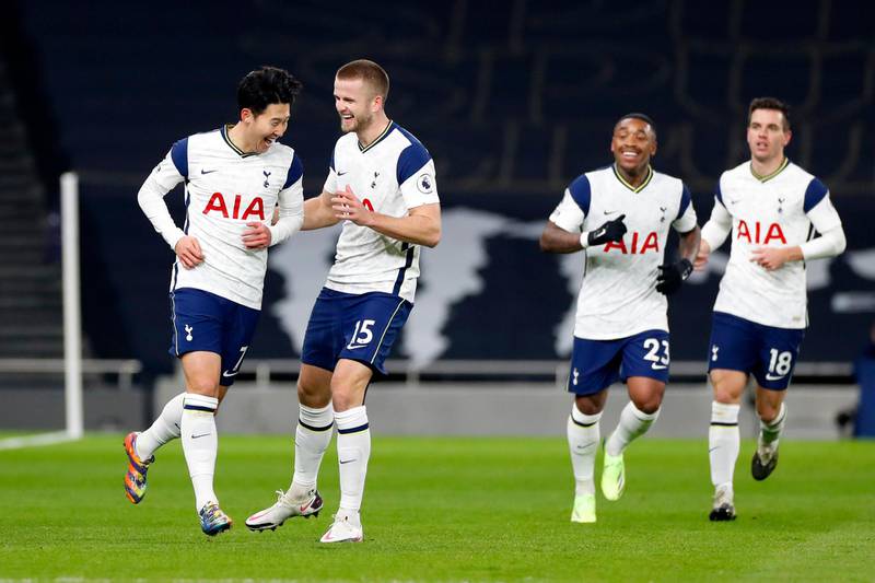 Eric Dier – 8. Made two important headed interventions in quick succession, first to start the move that led to Son’s howitzer, then to turn away a Willian cross straight after. Getty Images