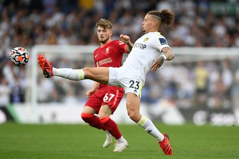 Kalvin Phillips - 5. The England midfielder played a magnificent ball to help set up an early chance for Rodrigo but was marginalised as Liverpool dominated the central areas. Getty