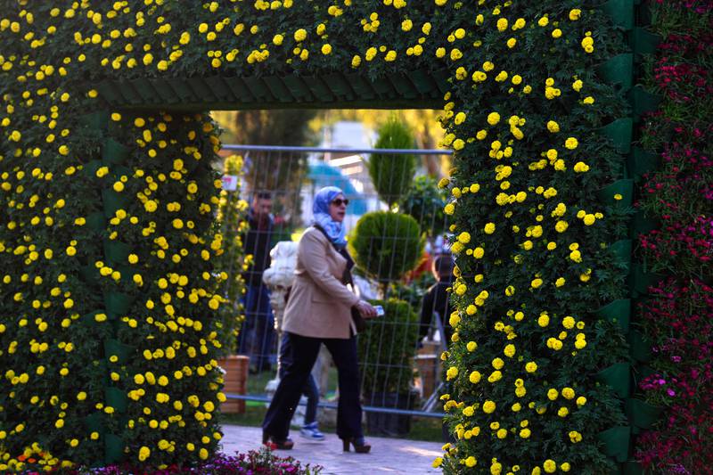 The Baghdad International Festival of Flowers and Gardens organised to mark Nowruz celebrations symbolising the beginning of spring, at Al-Zawraa Zoo. AFP