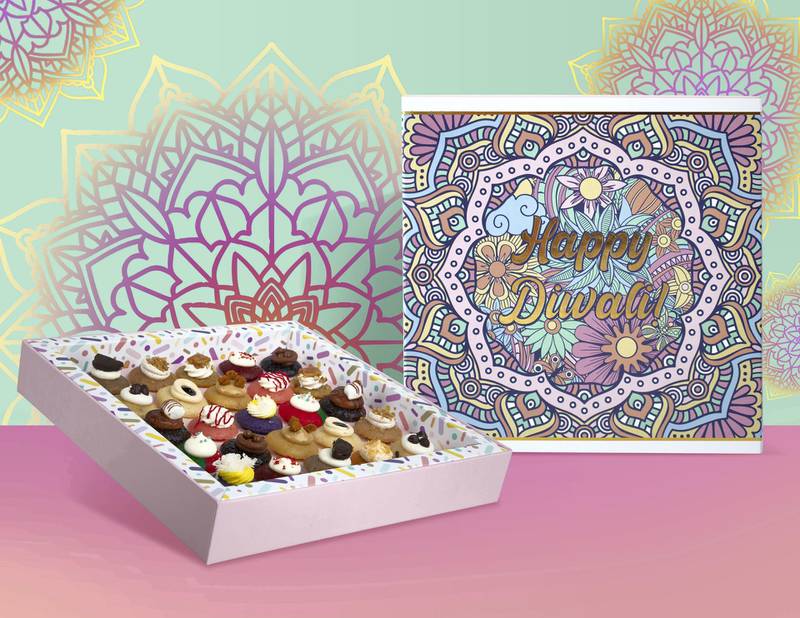 The Diwali-themed gift box from Sugargram. Courtesy Sugargram