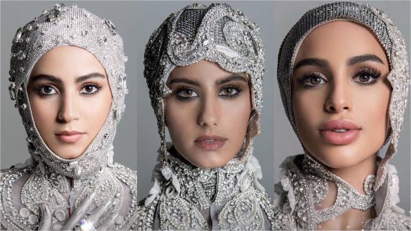Emirati models Marwa Al Hashemi, Ameera Alawadhi and Reem are among finalists at the first ever Miss Universe UAE pageant. Photo: Miss Universe UAE