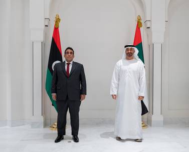 UAE-Libya relations are being consolidated ahead of crucial Libyan elections this December. Ministry of Presidential Affairs 