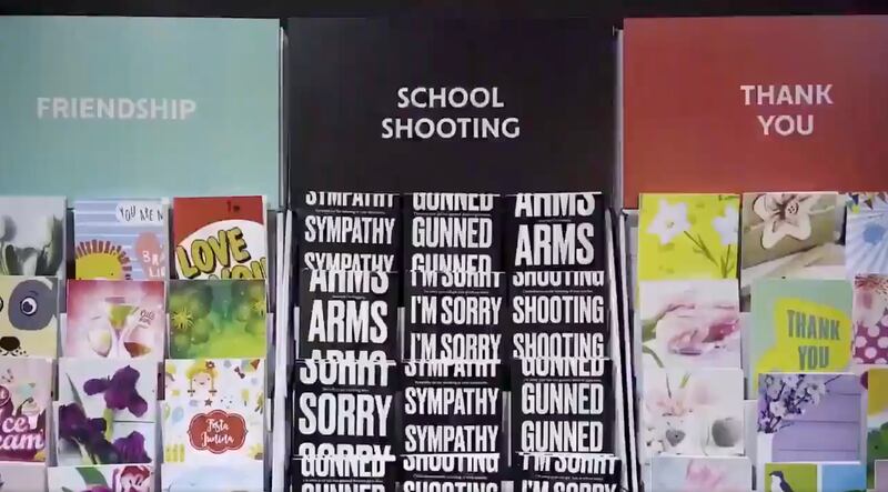 Urban Art video addressing mass school shootings goes viral again. Photo: @ChangeTheRef via Twitter