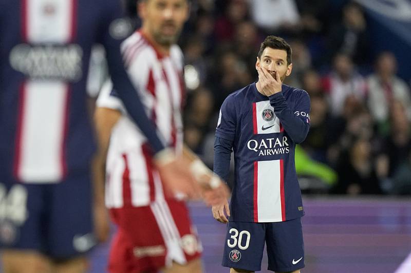 Lionel Messi was jeered by PSG fans during the Ligue 1 game against Ajaccio at the Parc des Princes. AP