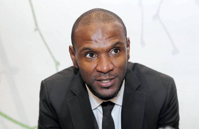 ABU DHABI , UNITED ARAB EMIRATES , OCT 9   – 2017 :- Eric Abidal , FIFA Legend during the interview after the FIFA Club World Cup UAE 2017 Draw held at Fairmont Bab Al Bahr in Abu Dhabi. ( Pawan Singh / The National ) Story by John McAuley