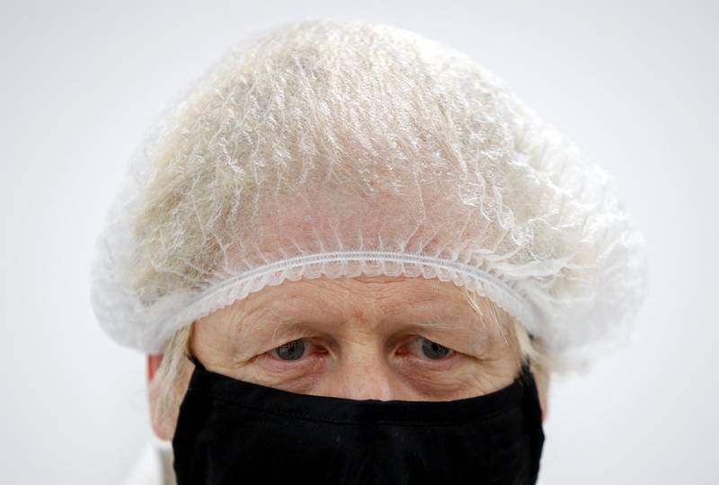 Britain's Prime Minister Boris Johnson visits SureScreen Diagnostics, amidst the coronavirus disease outbreak, in Derby, Britain. Reuters