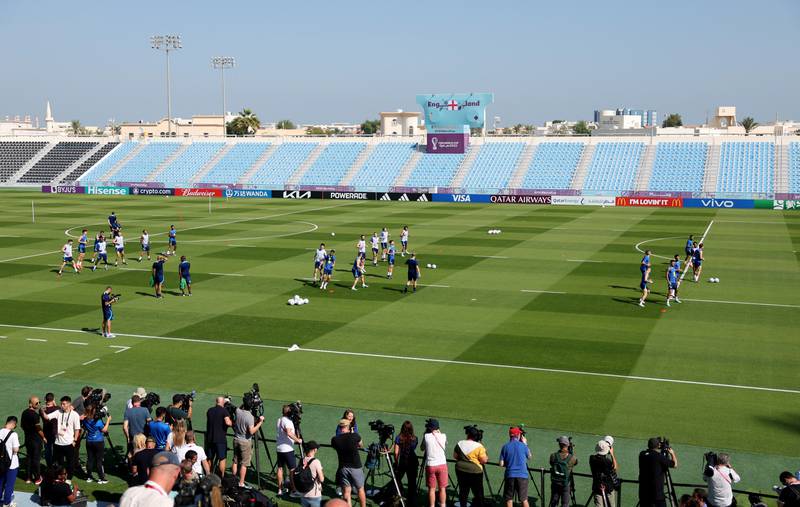 General view of England's training session. Reuters