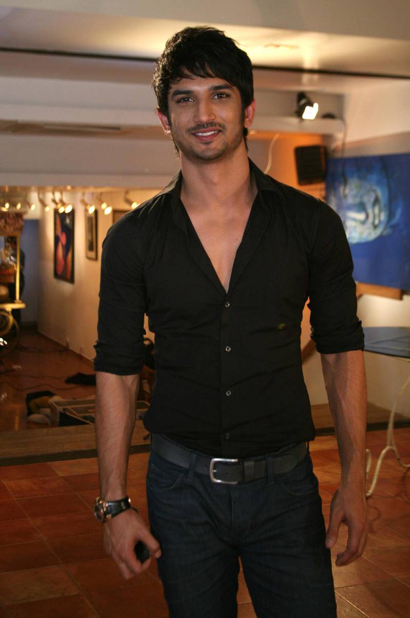 MUMBAI, INDIA - JANUARY 29: Actor Sushant Singh Rajput during promotion of his upcoming film Kai Po Che at La Sutra on January 29, 2013 in Mumbai, India. (Photo by Amlan Dutta/Hindustan Times via Getty Images)