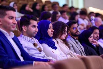 Guests in the audience during the Mohamed bin Zayed University of Artificial Intelligence commencement of class 2023 ceremony.
