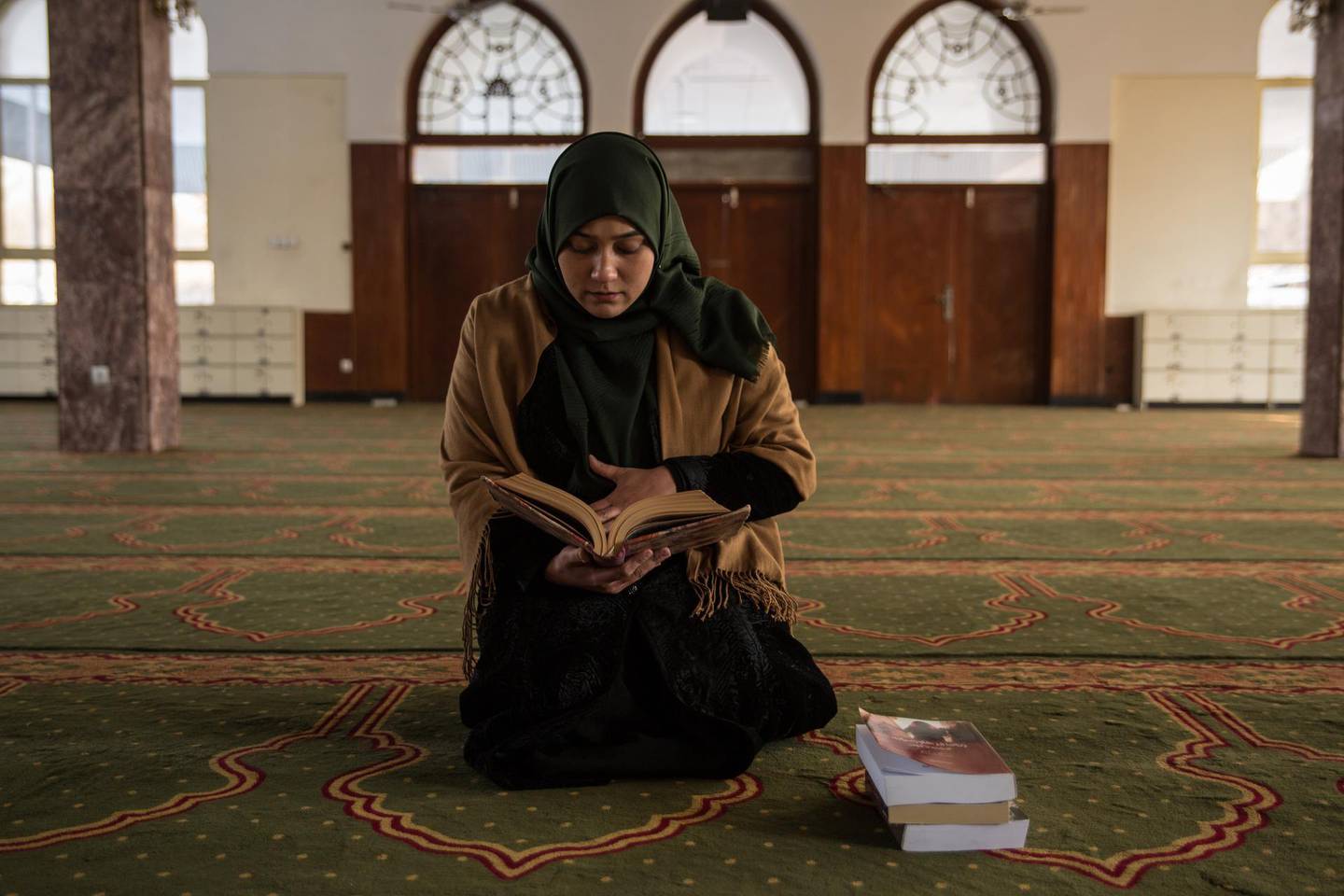 Zainab Muwahid, 34, previously faced the Taliban directly. An Islamic scholar, she travelled to Doha in 2019 to meet the militants. Stefanie Glinski for The National
