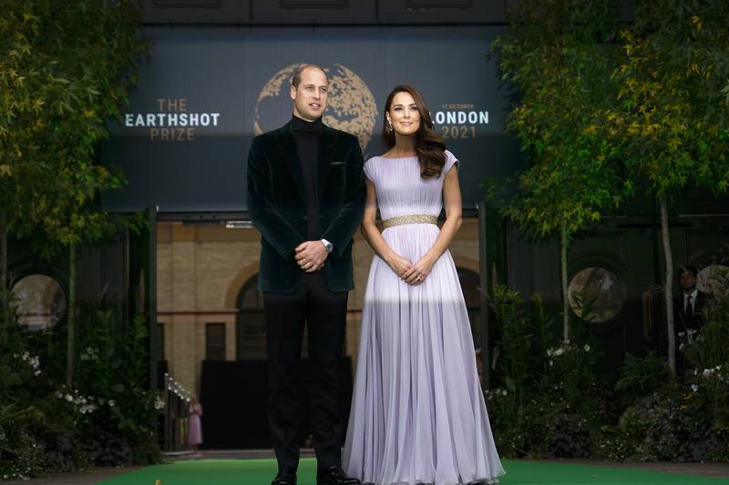 Britain's Prince William and Kate, Duchess of Cambridge attend the first Earthshot Prize Awards Ceremony at Alexandra Palace in London. Photo: AP