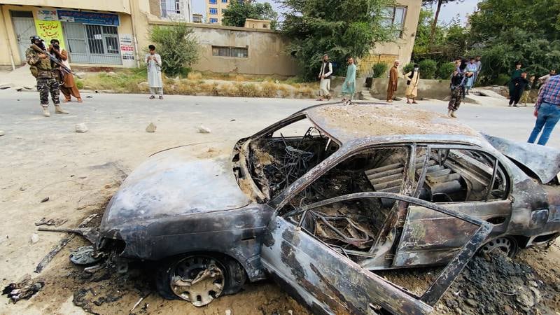 Multiple rockets fired from a car landed near the Kabul airport on Monday. EPA