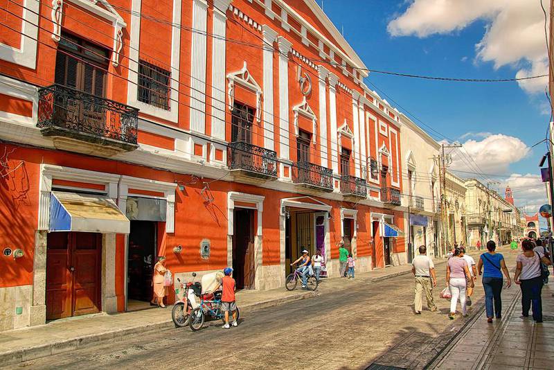 A street scene in Mérida. The city is popular with students and as a base for tourists who are visiting the nearby Mayan ruins. Getty Images