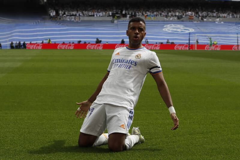 Rodrygo after the second goal. EPA