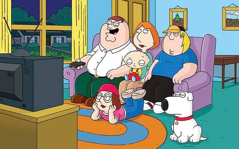 This image released by Fox shows characters from the Fox animated series, "Family Guy."  Fox is pulling from websites an episode of "Family Guy" that depicts mass deaths at the Boston Marathon and has no immediate plans to air it again. Fox spokeswoman Gaude Paez says the episode has been removed from Fox.com and Hulu.com. (AP Photo/Fox) *** Local Caption ***  Boston Marathon-Family Guy.JPEG-00947.jpg