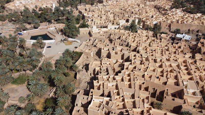 The Libyan town of Ghadames is an oasis in the desert, but also a literal hot spot. AFP
