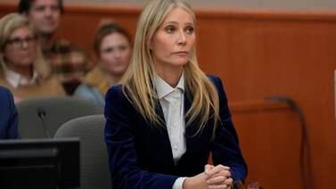 Gwyneth Paltrow reacts as the verdict in her trial is announced on March 30 in Park City, Utah. AP