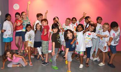 Children enjoy the annual summer art camp at Farjam Foundation gallery in DIFC. Courtesy: Farjam Foundation