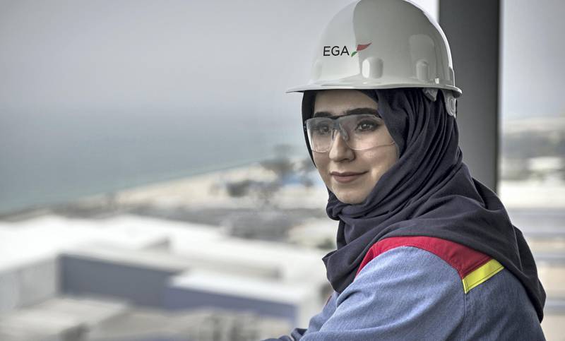 Shaikha Al Shehhi, senior manager, process control, technical at EGA, manages the process control where liquid metal is produced from raw material. EGA