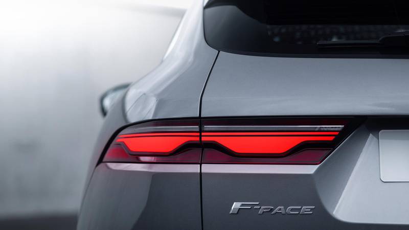 Rear-light details on the F-Pace.