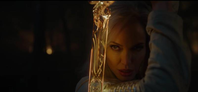 Angelina Jolie in the upcoming Marvel film 'Eternals'. Marvel Studios