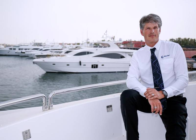 Erwin Bamps, the Gulf Craft chief executive, predicts a 20 per cent rise in sales this year. Victor Besa / The National