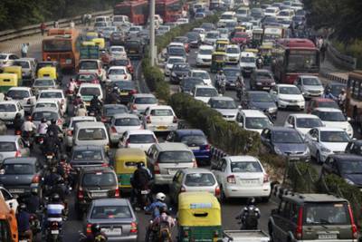 Road rage incidents are common in the congested streets of Delhi where there are 13.4 million registered vehicles. Bloomberg