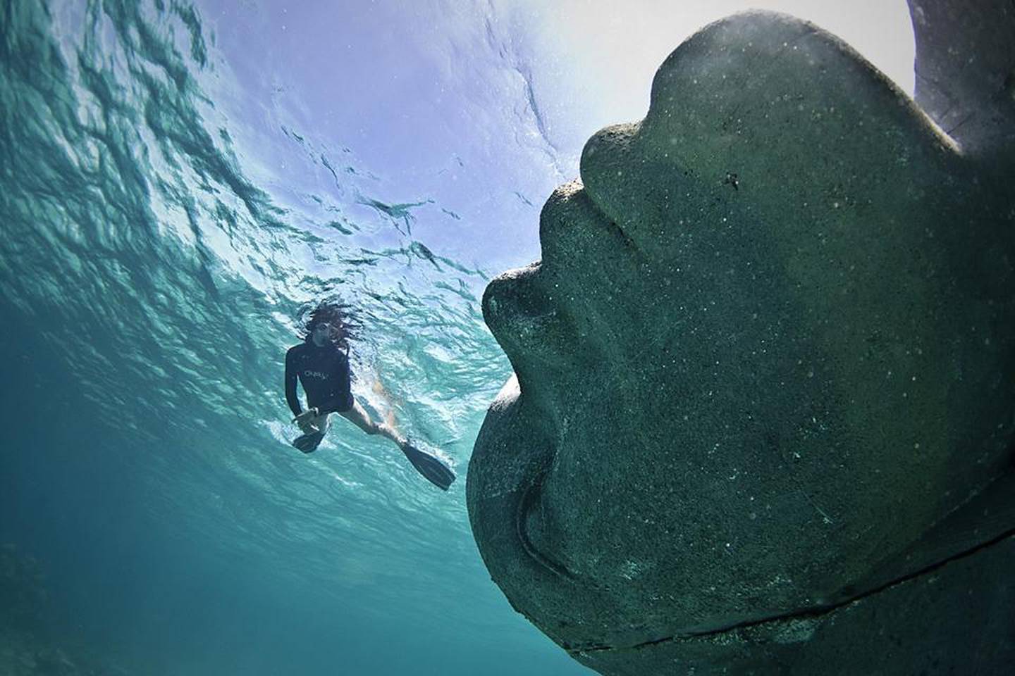 As well as bringing awareness to ocean conservation, the pH-neutral sculptures can attract a host of marine species including corals, sponges, hydroids and algae. Courtesy Jason deCaires Taylor