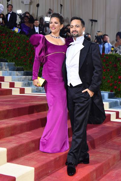 Co-chair of the 2022 Met Gala Lin-Manuel Miranda and his wife Vanessa Nadal. AFP