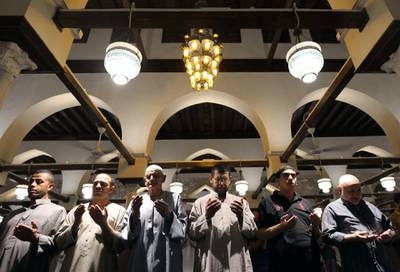Muslims take part in evening prayers on Laylat Al Qadr at Al Azhar mosque in Cairo, Egypt, on June 11, 2018. Mohamed Abd El Ghany / Reuters