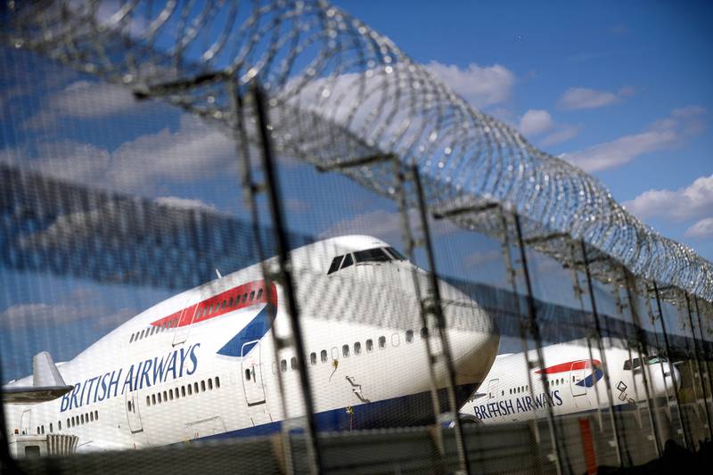 British Airways planes at Heathrow Airport in London in July 2020. Reuters
