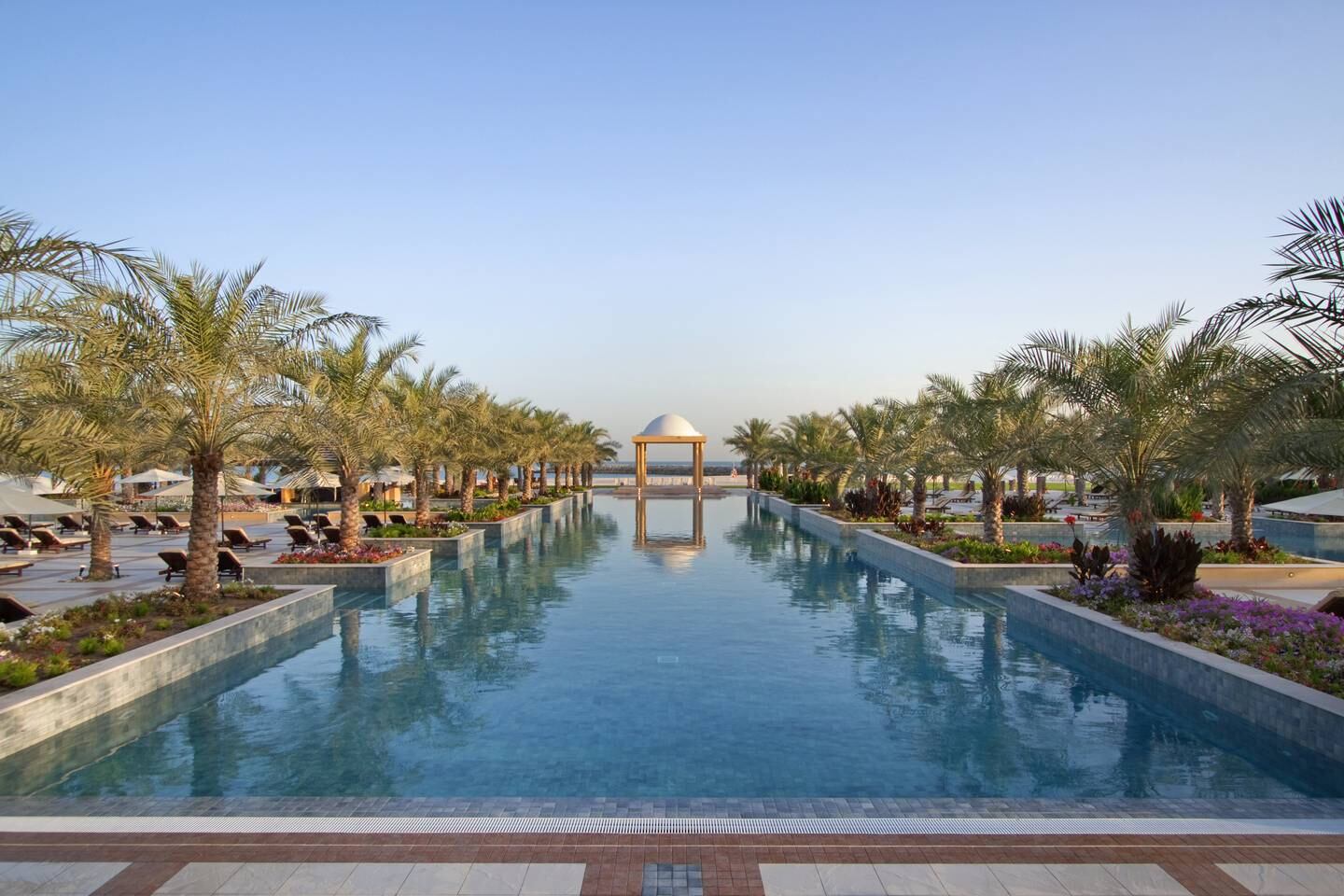 The main swimming pool at Hilton Ras Al Khaimah Beach Resort. Photo: Hilton Ras Al Khaimah Beach Resort