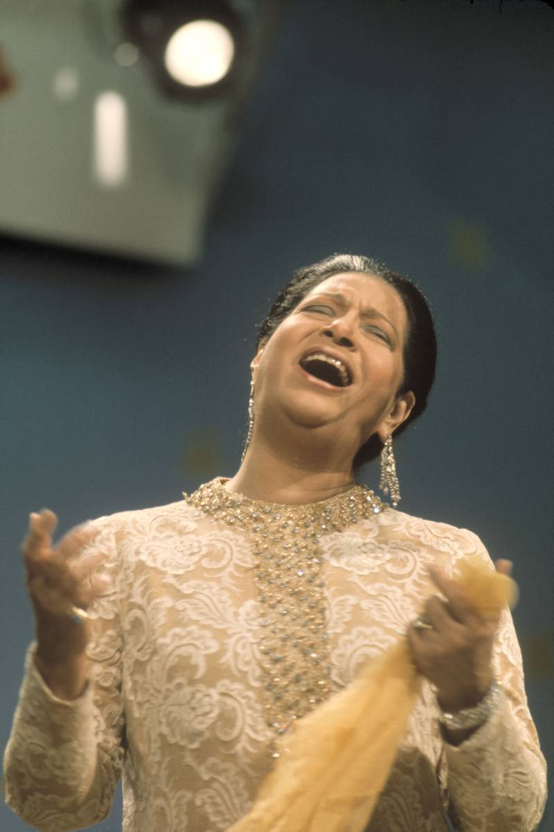 The renowned Egyptian sings in Abu Dhabi in 1972. Photo: Magnum Photos